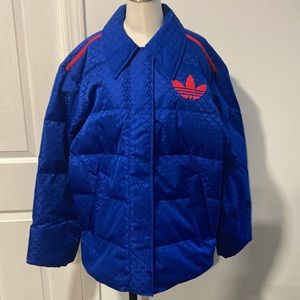 NWT Adidas Monogram puffer jacket down feather lined coat
